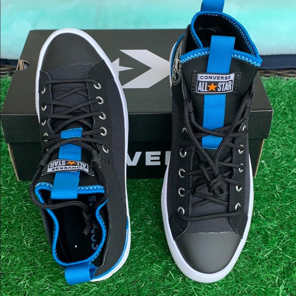 CONVERSE CTAS ULTRA MID BLACK/IMPERIAL BLUE/WHT MN - Picture 9 of 16